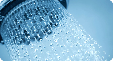 water coming out of shower faucet